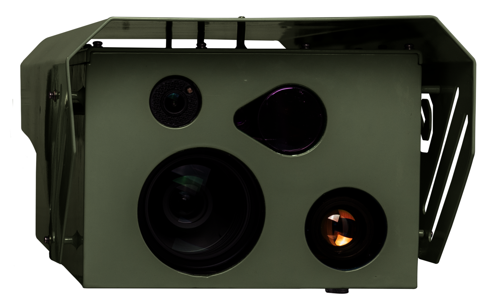 Multi-Sensor Camera Enclosure with Visible, SWIR, LRF and 4K Spotter